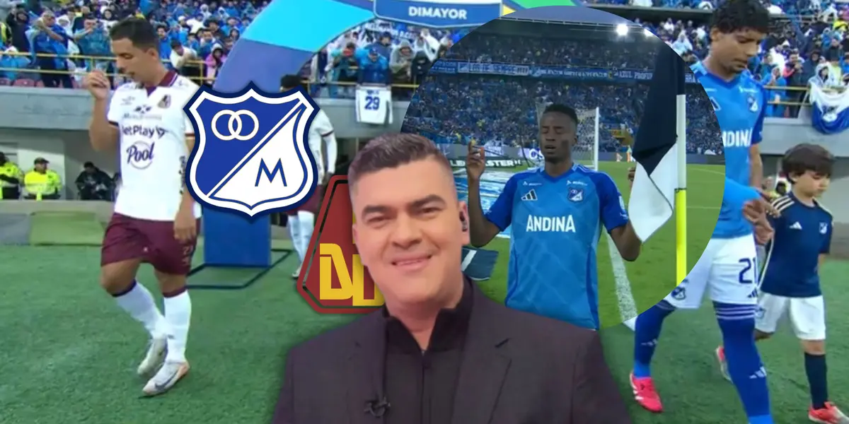 Millonarios vs Deportes Tolima Foto: Escudoteca, Captura de Win Sports