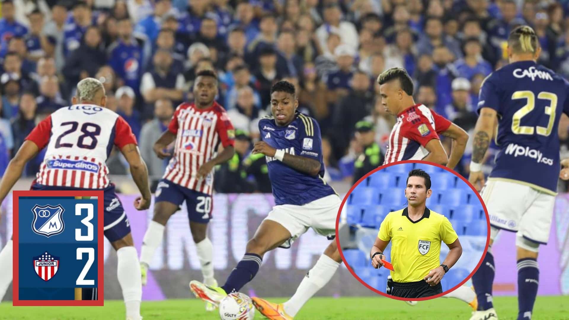 Millonarios vs Junior por liga- Fotos: El Tiempo, Diario Deportivo