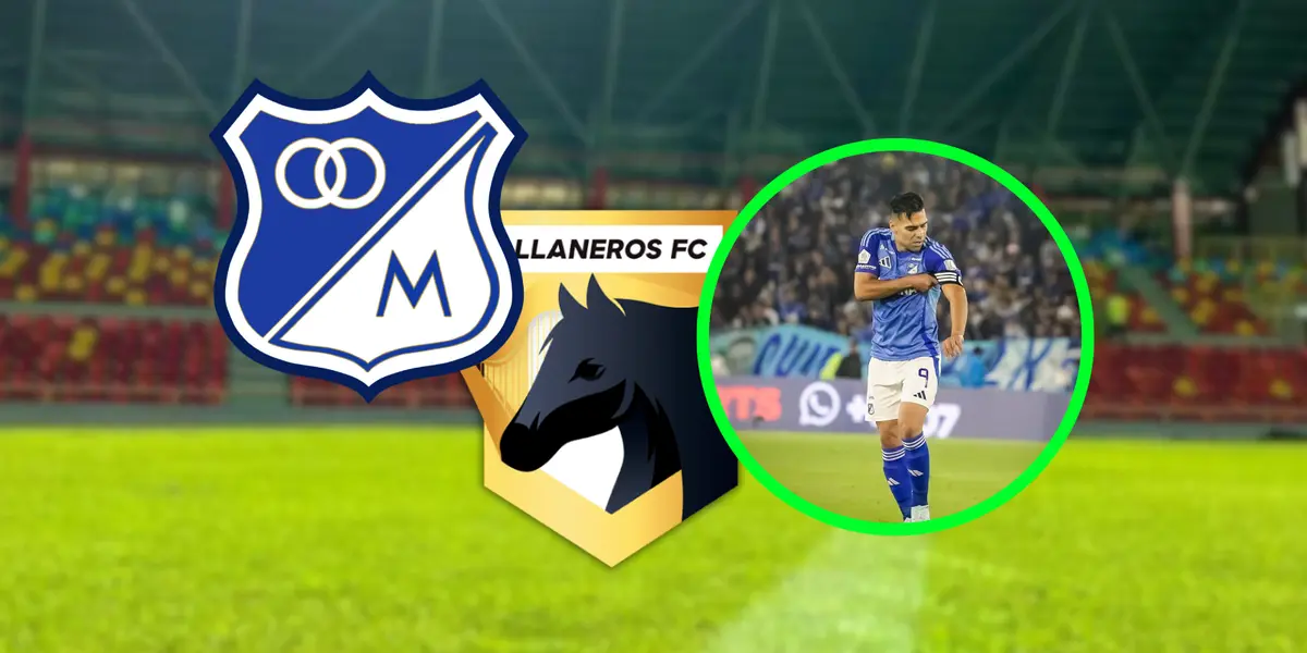 Millonarios vs Llaneros FC Foto: Escudoteca, Llaneros FC y Falcao