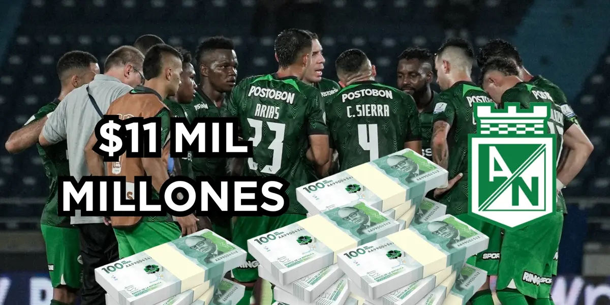 Millones en camino a Nacional. Foto tomada de Twitter @nacionaloficial y pesos de 123RF.