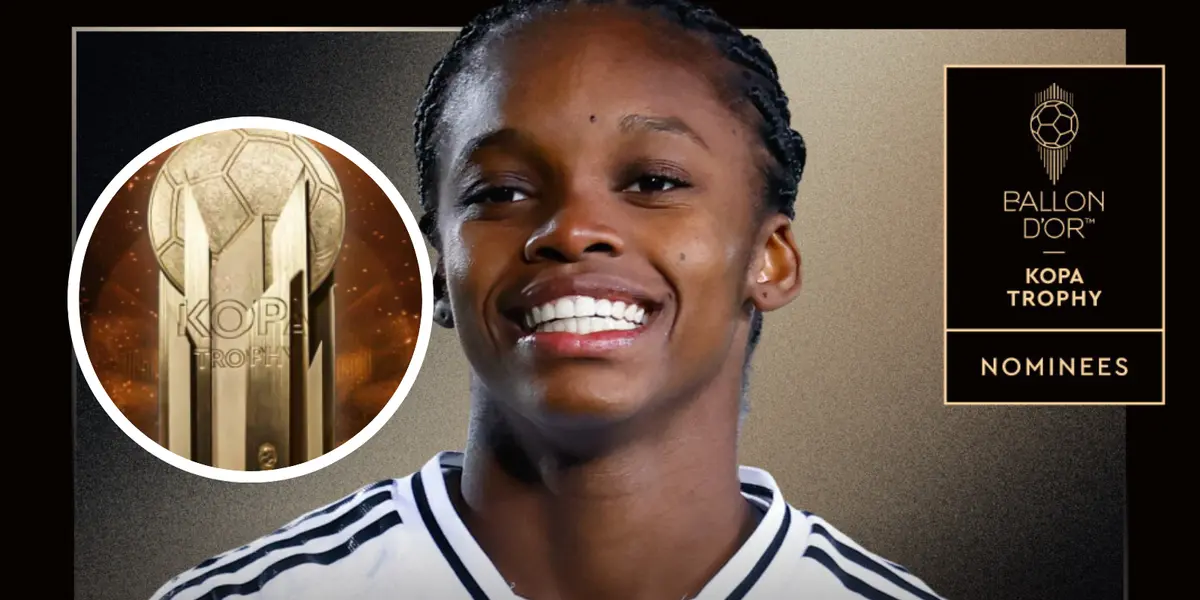 Mira el espectacular trofeo por el que competirá la colombiana y sus rivales en la lucha Foto: Captura de X y Ballon d" Or