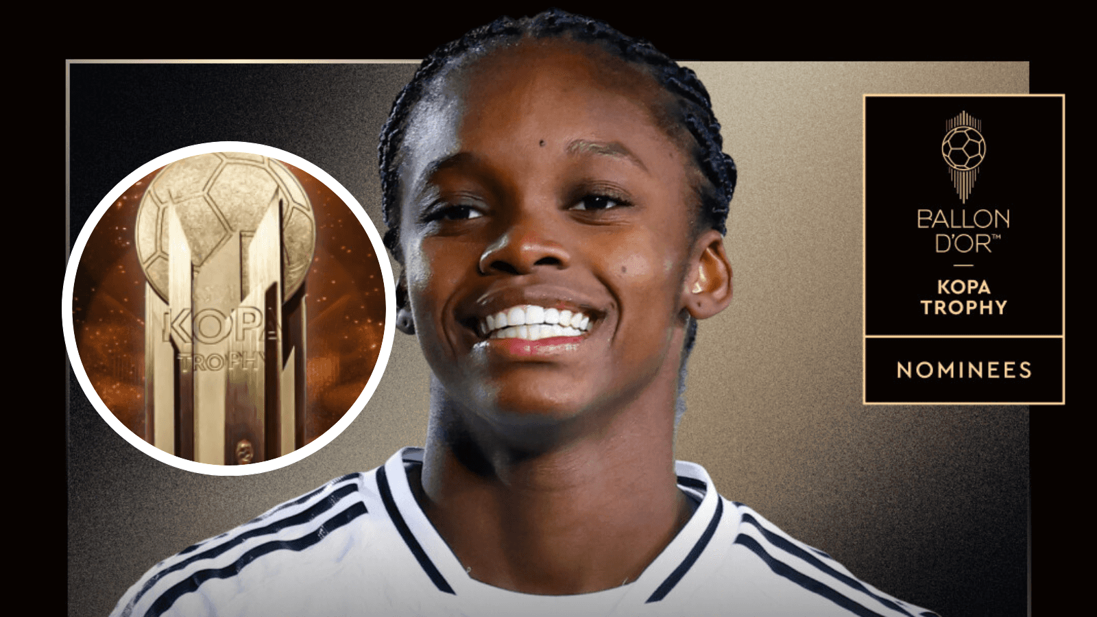 Mira el espectacular trofeo por el que competirá la colombiana y sus rivales en la lucha Foto: Captura de X y Ballon d" Or