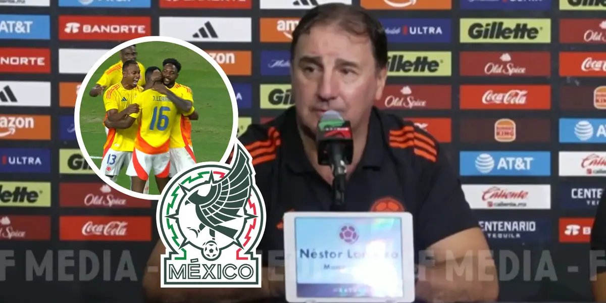 Mira el mensaje de Néstor Lorenzo tras la goleada de Colombia a Mexico en duelo amistoso Foto: Captura de FCF en X, Gol Caracol y Escudoteca