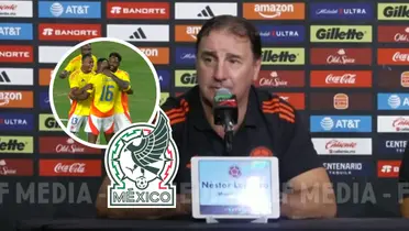 Mira el mensaje de Néstor Lorenzo tras la goleada de Colombia a Mexico en duelo amistoso Foto: Captura de FCF en X, Gol Caracol y Escudoteca