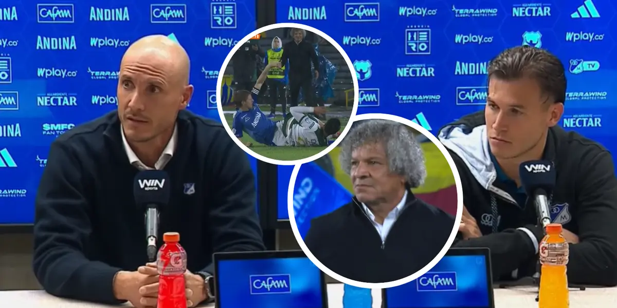 Mira el mensaje para Llinás en rueda de prensa Foto: Captura de Win Sports y DIMAYOR