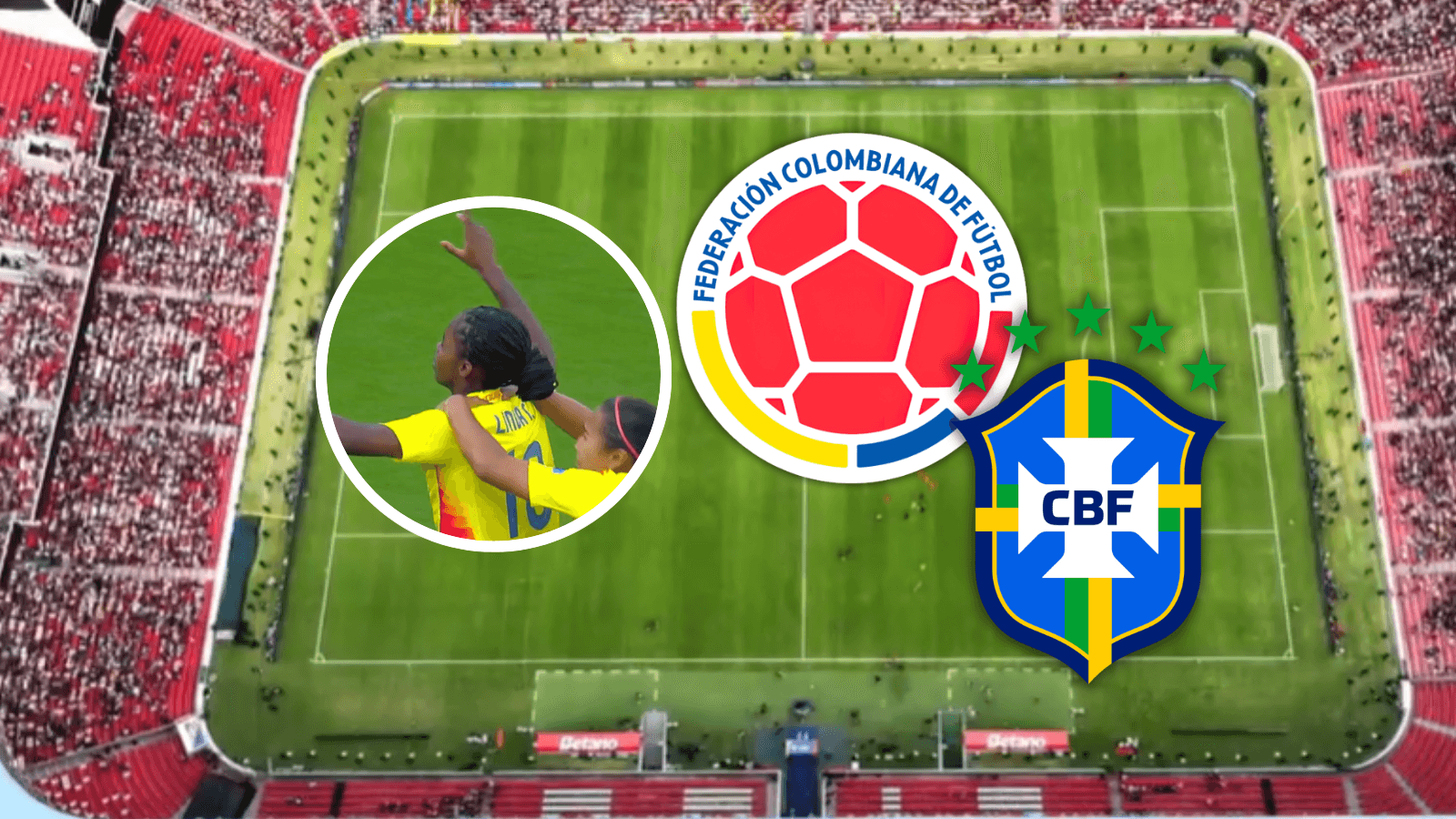 Mira la jugadora más destacada de la primera parte en la final de la Copa América Foto: Escudoteca y Captura de Gol Caracol