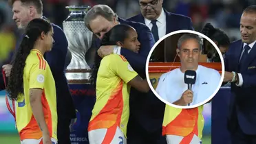 Mira la picante reacción de Juan Pablo Montoya por las criticas a la Selección Colombia Femenina Foto: FCF y Captura de X Win Sports