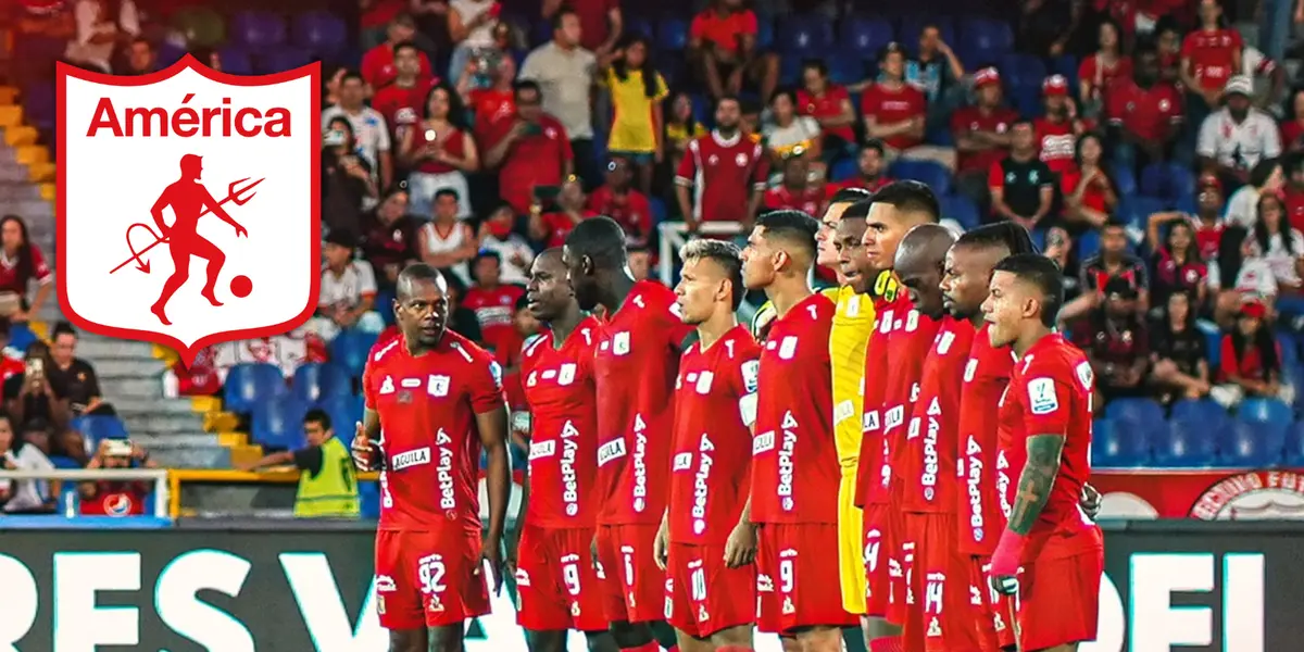 Mira lo que pasará con el nuevo fichaje en el cuadro escarlata Foto: Escudoteca y América de Cali