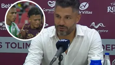 Mira los detalles de la rueda de prensa de Javier Gandolfi tras el 0 a 0 en Ibagué Foto: Captura de Win Sports y Dimayor