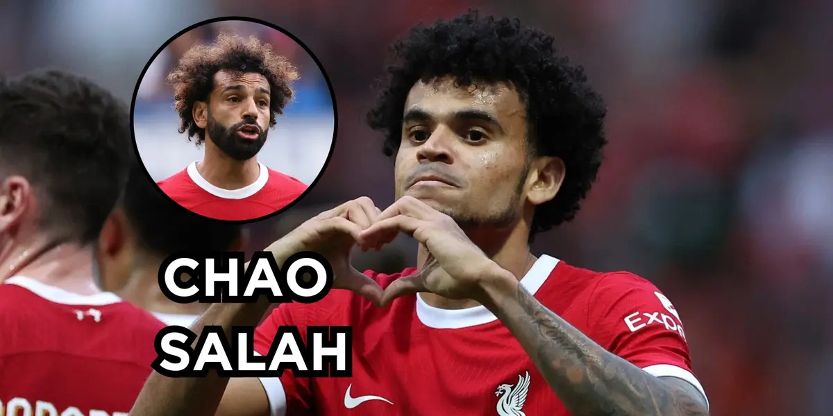 Mohamed Salah saldría del Liverpool. Foto de Luis Díaz tomada de Goal, foto de Salah de Daily Mail.