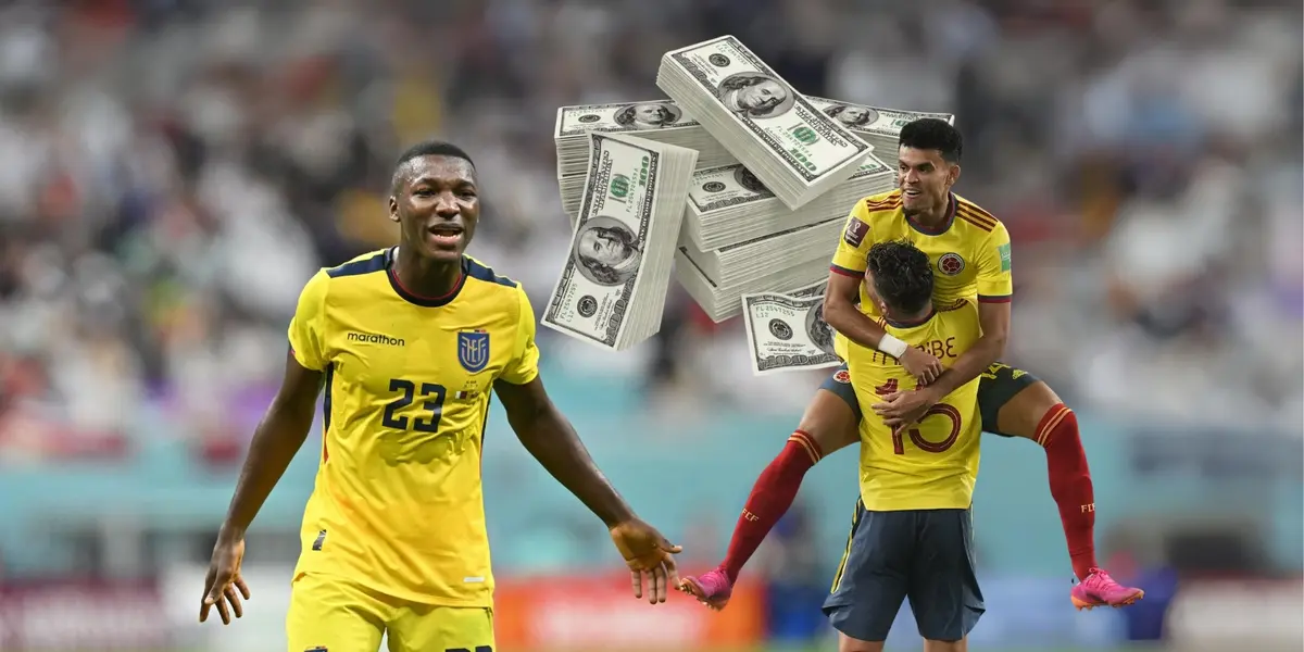   Moisés Caicedo y Luis Díaz son los dos jugadores más caros de sus respectivos países.