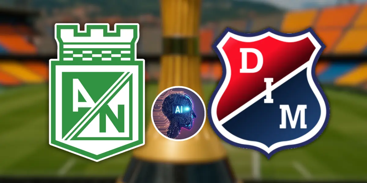 Nacional y Medellín chocan en un nuevo clásico paisa, esto predice la IA Foto: Escudoteca y Chat GPT