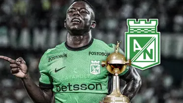 Nacional ya definiría qué hará con Marino Hinestroza para la Libertadores. ¿Juega o queda fuera? Foto: Nacionaloficial, Escudoteca y CONMEBOL