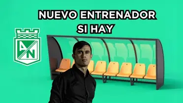 Nacional ya tiene DT por ahora. Foto de Bodmer tomada de Twitter @nacionaloficial, banco de Shutterstock, logo Wikipedia.