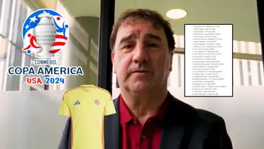 Néstor Lorenzo anunciando la convocatoria de la Selección Colombia