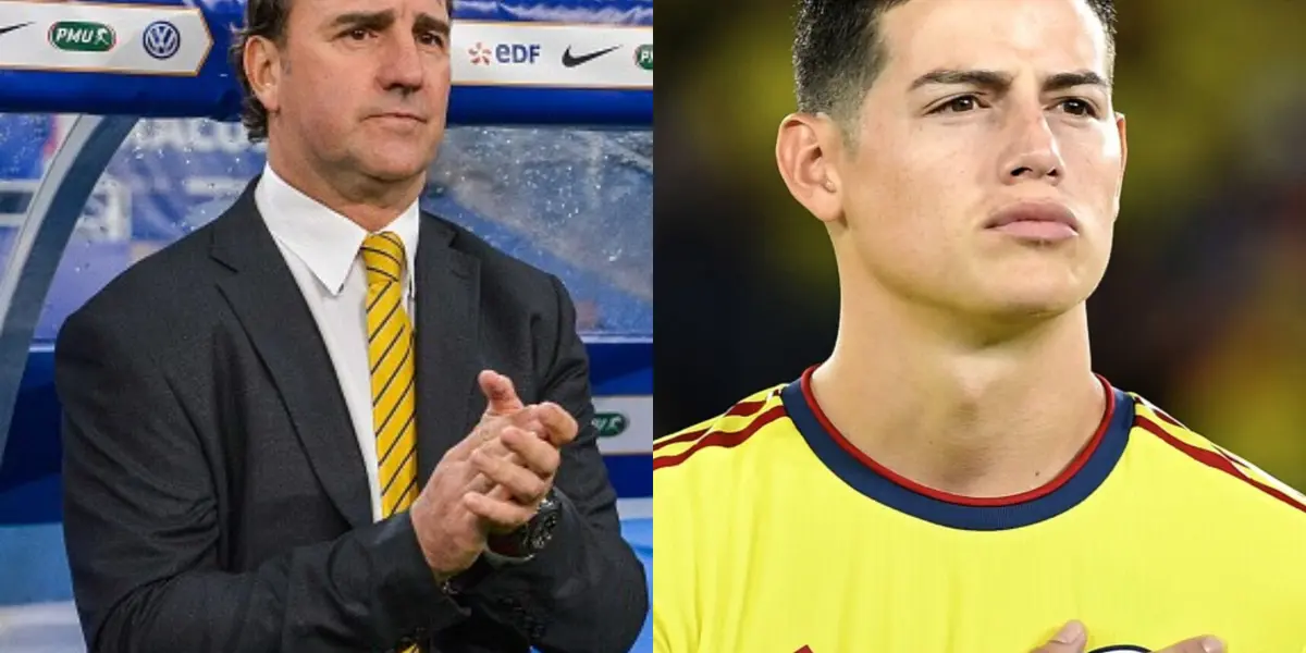 Néstor Lorenzo es el nuevo entrenador de la Selección Colombia y desde la distancia James Rodríguez demostró su agenda.