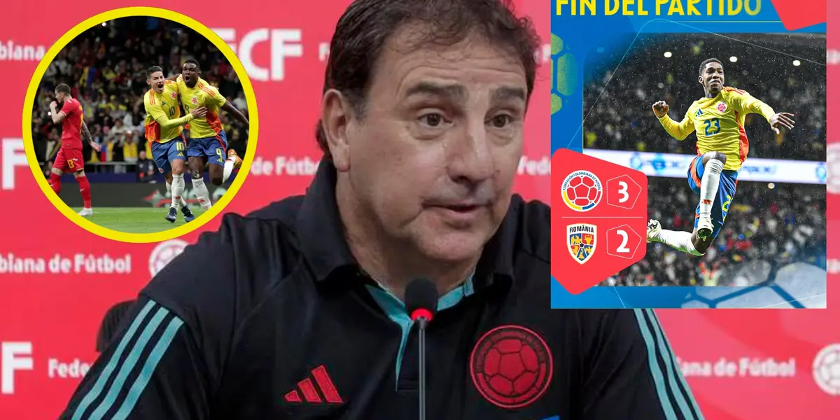 Néstor Lorenzo habló tras la victoria ante Rumanía (Fotos: Comutricolor, Noticias Caracol, redes FCF)