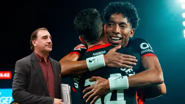 Néstor Lorenzo y Johan Mojica Foto: RCD Mallorca y FCF Selección COL