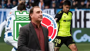 Néstor Lorenzo y Juan Camilo Hernández Foto: FCF, Escudoteca y Real Betis