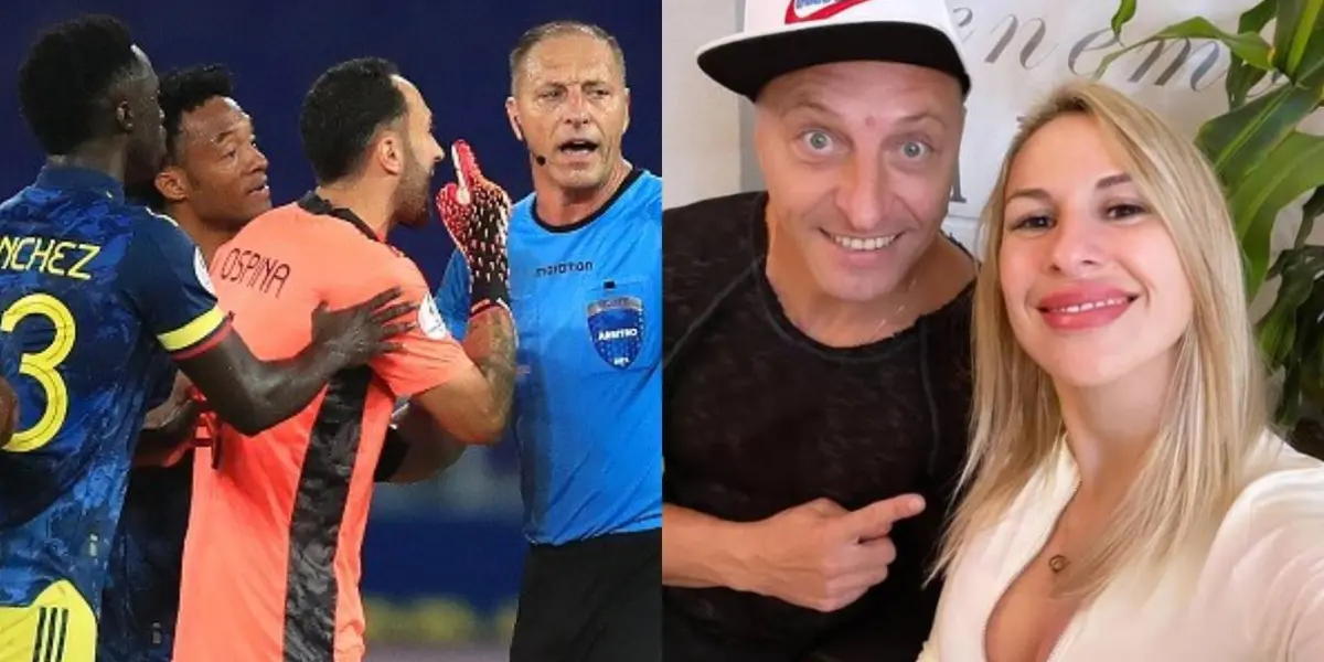 Néstor Pitana es un árbitro que afectó a la Selección Colombia hace poco tiempo y tiene una esposa que no le teme a las polémicas como él.