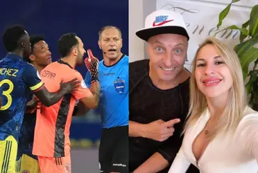 Néstor Pitana es un árbitro que afectó a la Selección Colombia hace poco tiempo y tiene una esposa que no le teme a las polémicas como él.