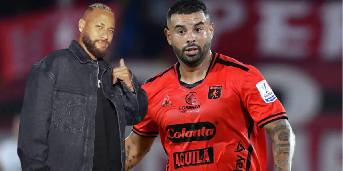 Neymar, al lado Edwin Cardona.