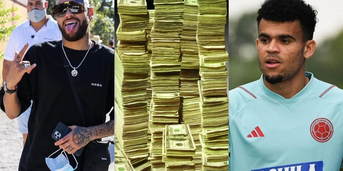 Neymar se ha caracterizado por gastar millones en fiestas desde sus inicios, en cambio Luis Díaz es más humilde y ha contado en qué gastó su primer sueldo como jugador.