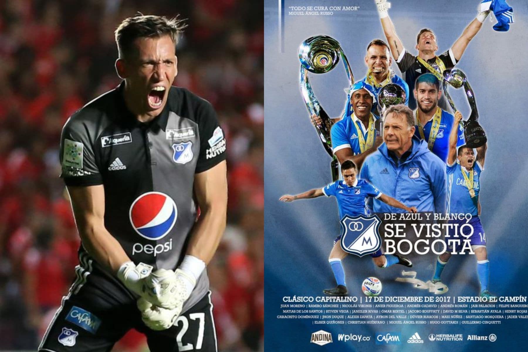 Nicolás Vikonis le mandó un mensaje a Millonarios FC por la celebración de la última estrella donde casualmente él estuvo.