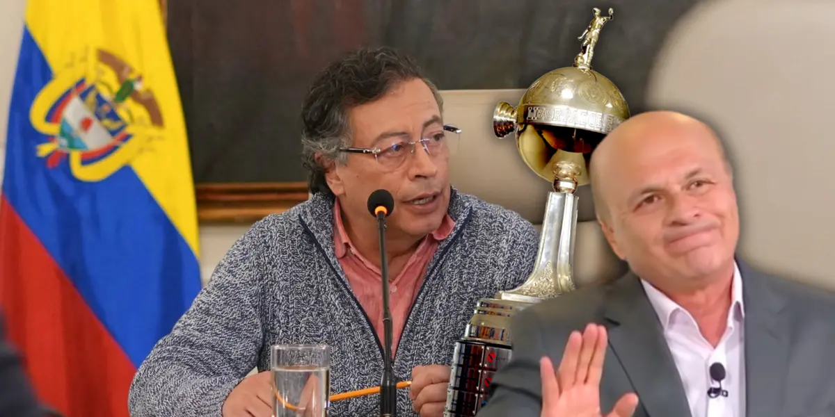 No se guardó nada, la pulla de Vélez a Petro por sus declaraciones tras la final de la Copa Libertadores. Foto: Gustavo Petro, Conmebol y Captura de Win
