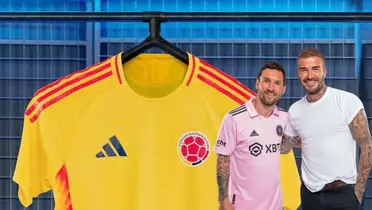 Nueva camiseta de la Selección Colombia colgada, Lionel Messi y David Beckham