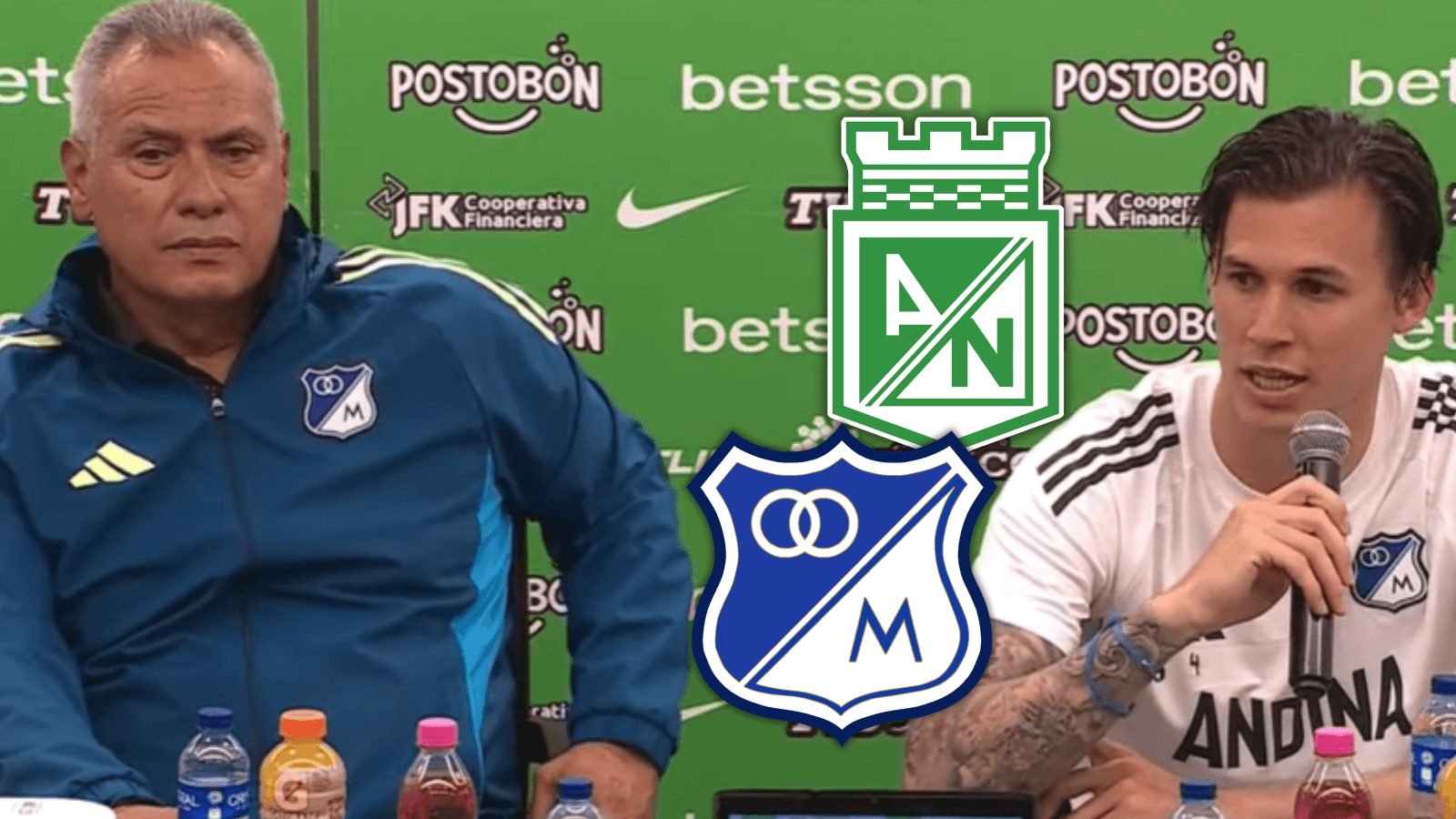 Ojo a lo que dijo Hernán Torres en Millonarios tras la derrota de hoy Foto: Captura de DIMAYOR y Escudoteca