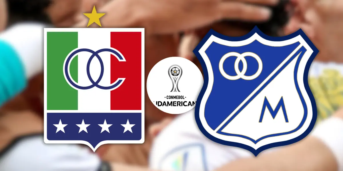 Once Caldas vs Millonarios Foto: Conmebol, Escudoteca y Once Caldas DAF