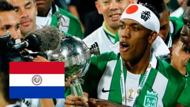 Orlando Berrío con la camiseta de Atlético Nacional.