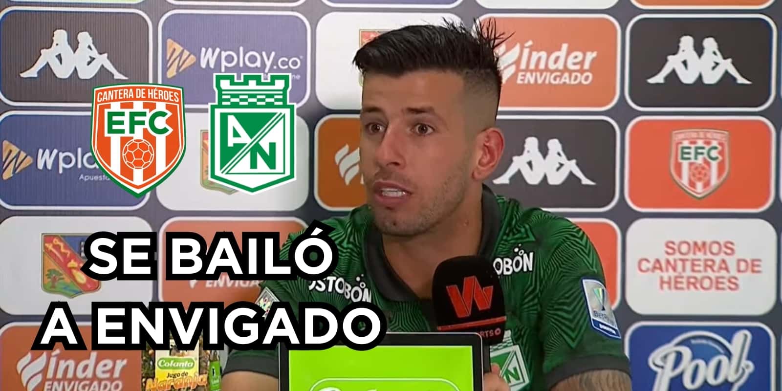 Pablo Ceppelini en la rueda de prensa de Atlético Nacional. Foto tomada de rueda de prensa DIMAYOR.