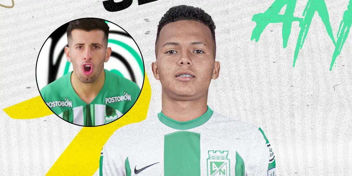 Pablo Ceppelini y Juan Pablo Torres jugadores de Nacional. Fotos tomadas de Atlético Nacional en Twitter.