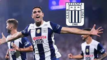Pablo Sabbag celebrando un gol con Alianza Lima