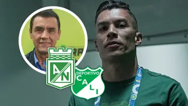Pacho Vélez y su picante aviso a Atlético Nacional tras la derrota ante el Deportivo Cali Foto: ESPN, Escudoteca y Nacionaloficial