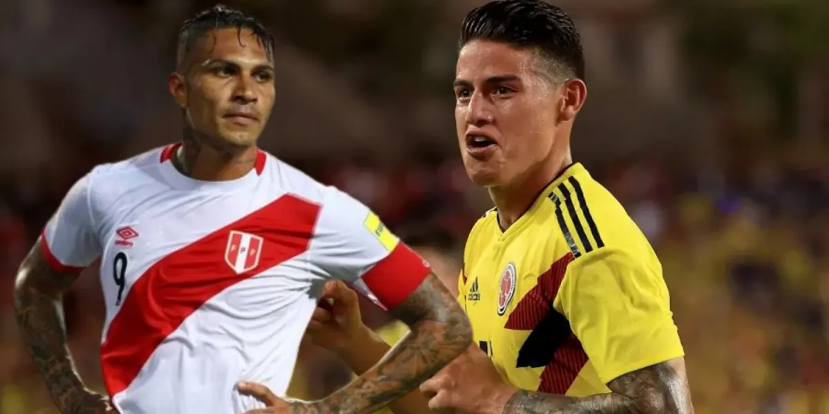 Paolo Guerrero, al lado James Rodríguez. FOTO: Pulzo