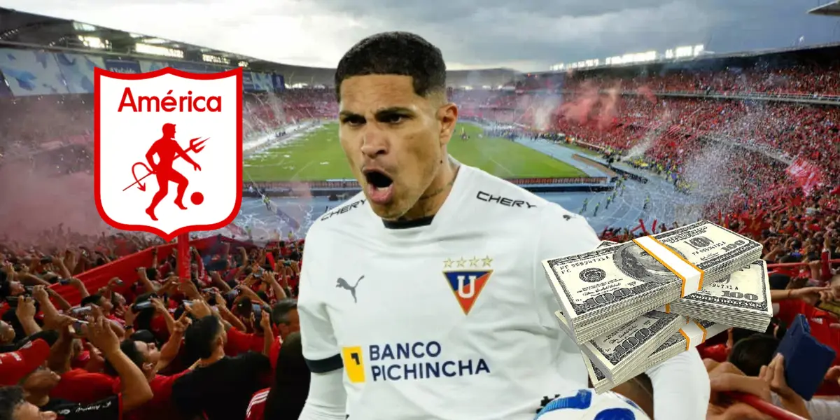 Paolo Guerrero podría llegar al América de Cali.