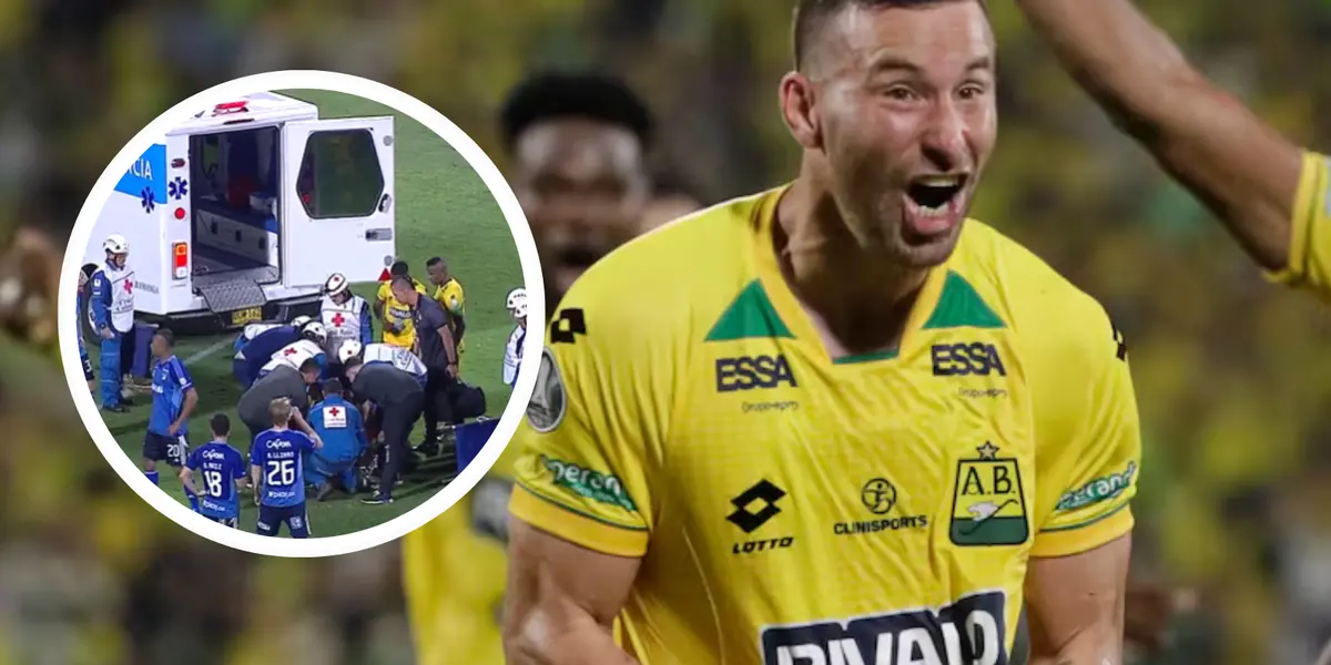 Parte médico de Pons: Alivio tras el susto en Bucaramanga. Foto: CONMEBOL y Captura de Win Sports