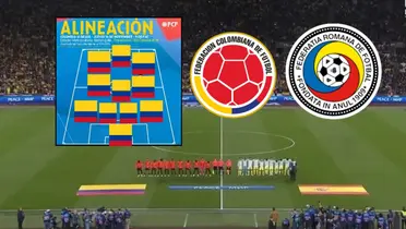 Partido de la Selección Colombia contra la Selección Rumania. Foto tomada de captura de pantalla RCN y FCF Twitter.