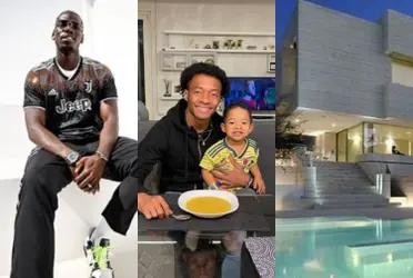 Paul Pogba presume una gran propiedad, mientras Juan Guillermo Cuadrado no va tanto en esa onda de su amigo francés.