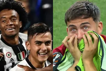 Paulo Dybala le da una triste nota a su amigo Juan Guillermo Cuadrado.