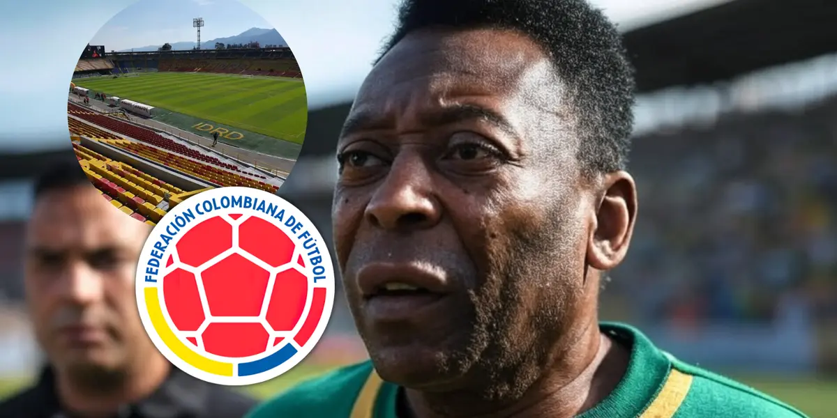 Pelé, leyenda del fútbol mundial y el día que fue expulsado en El Campín Foto: Grox, Escudoteca, IDRD