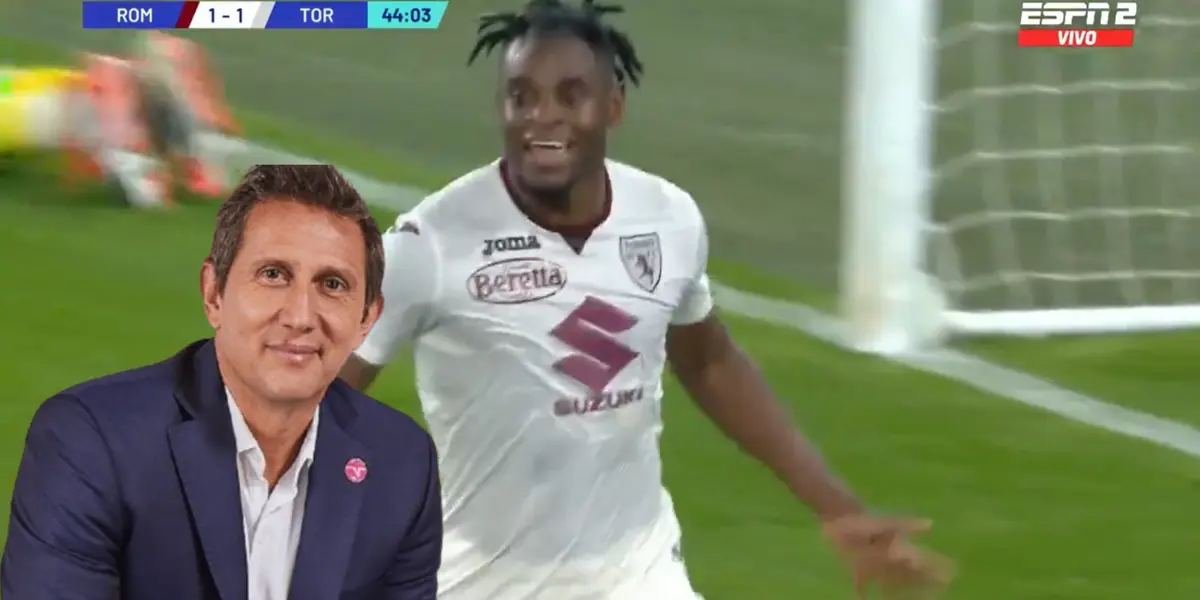 Periodista argentino se rindió ante el ariete de Torino. FOTO: ESPN