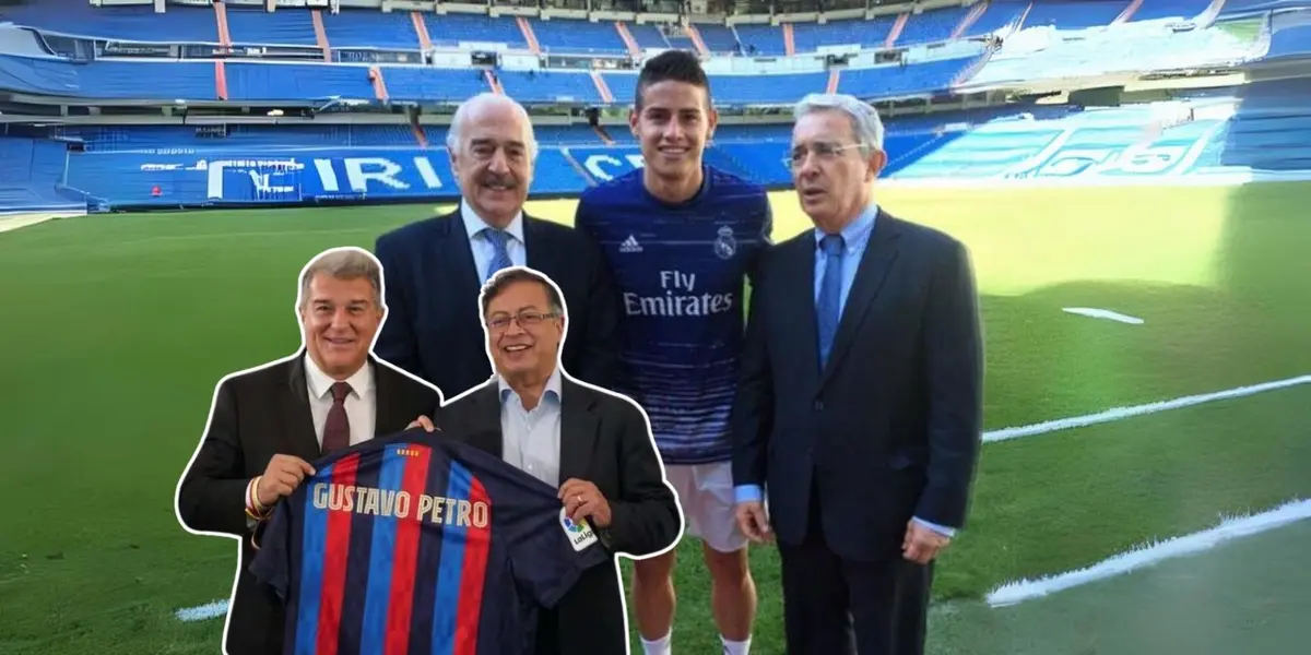 Petro le lanzó una propuesta al FC Barcelona y en el año 2023 el ex Presidente Uribe sorprendió con James.