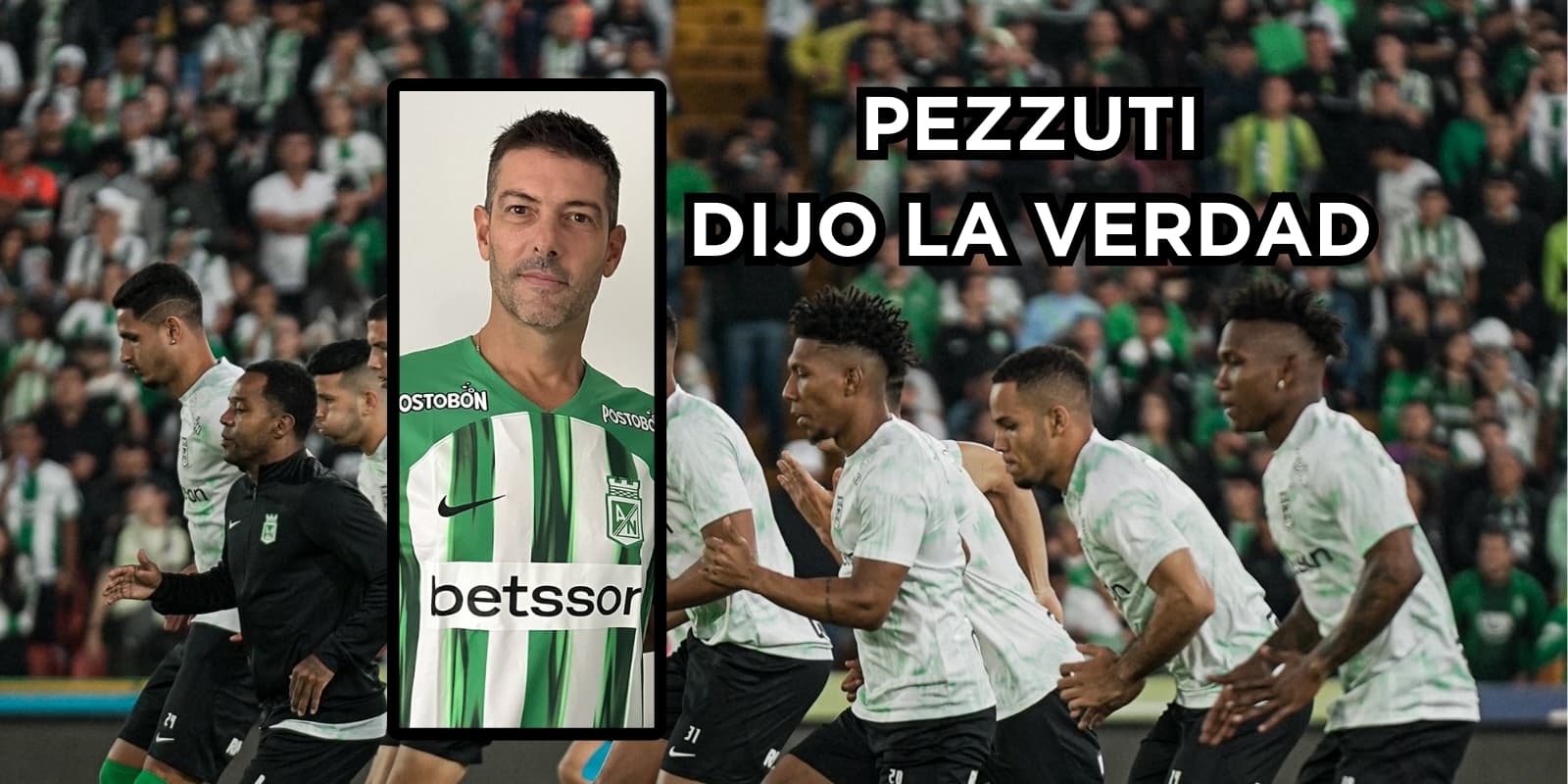 Pezzuti dejó claro que pasa en Atlético Nacional. Fotos tomadas de Twitter @pezzutig y @nacionaloficial.
