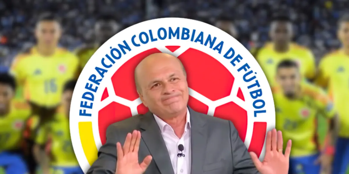 Picante: Carlos Antonio Vélez y un nuevo dardo a la Selección Colombia Foto: FCF, Escudoteca y Captura de Win Sports