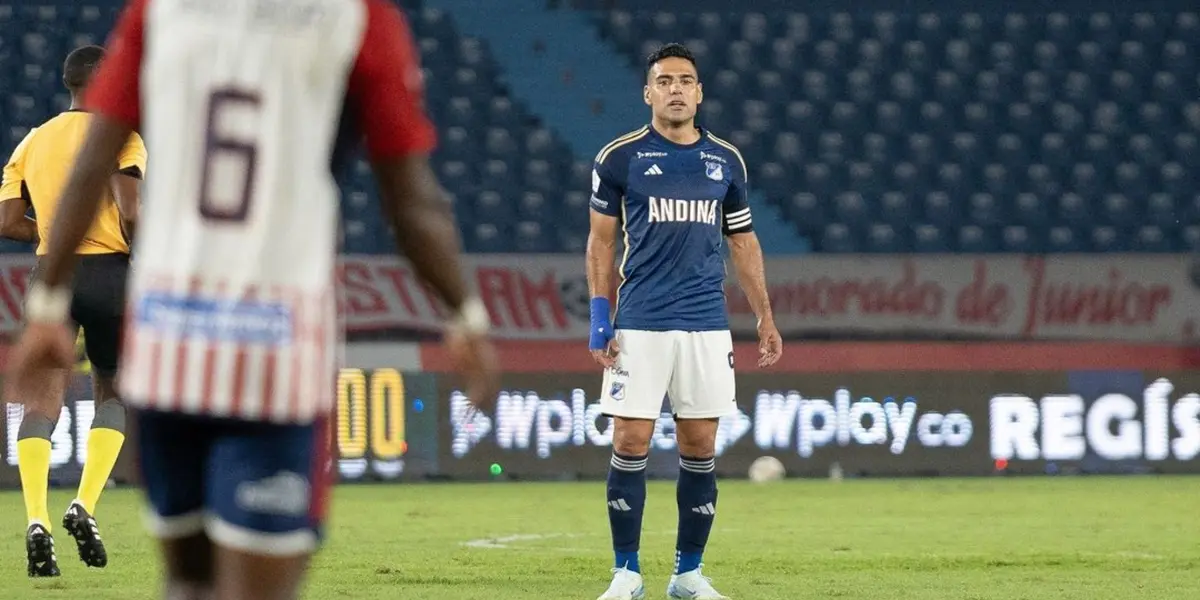 Polémica en El Campín: Aficionado pide la cabeza de Falcao. Foto: Instagram