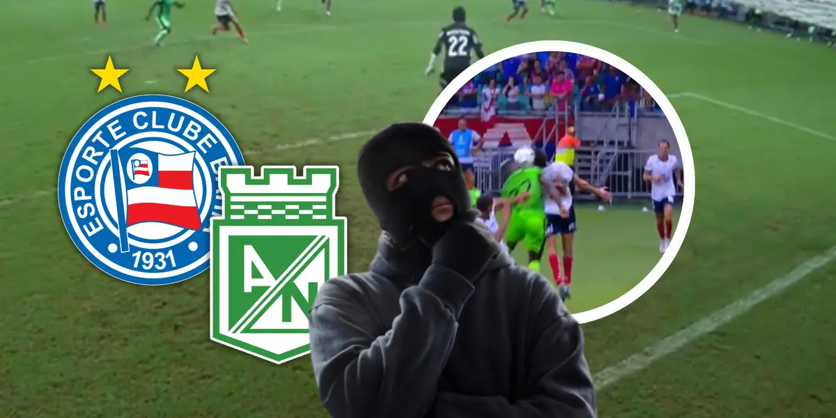 Polémica total: el árbitro anuló un gol claro de Nacional ante Bahía por Libertadores. Foto. Captura de ESPN y Escudoteca